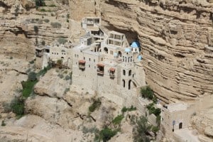 St. George monastery  at the northern bank of Wadi Qelt 